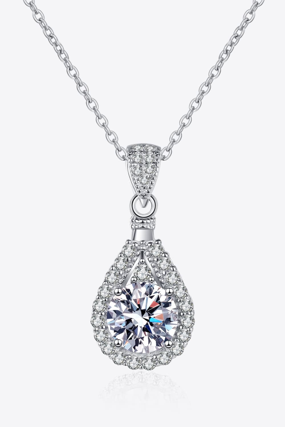 2 Carat Moissanite Teardrop Pendant 925 Sterling Silver Necklace f77ce844b9b543f38fb08ed1b0b06ac2-Max Trendsi
