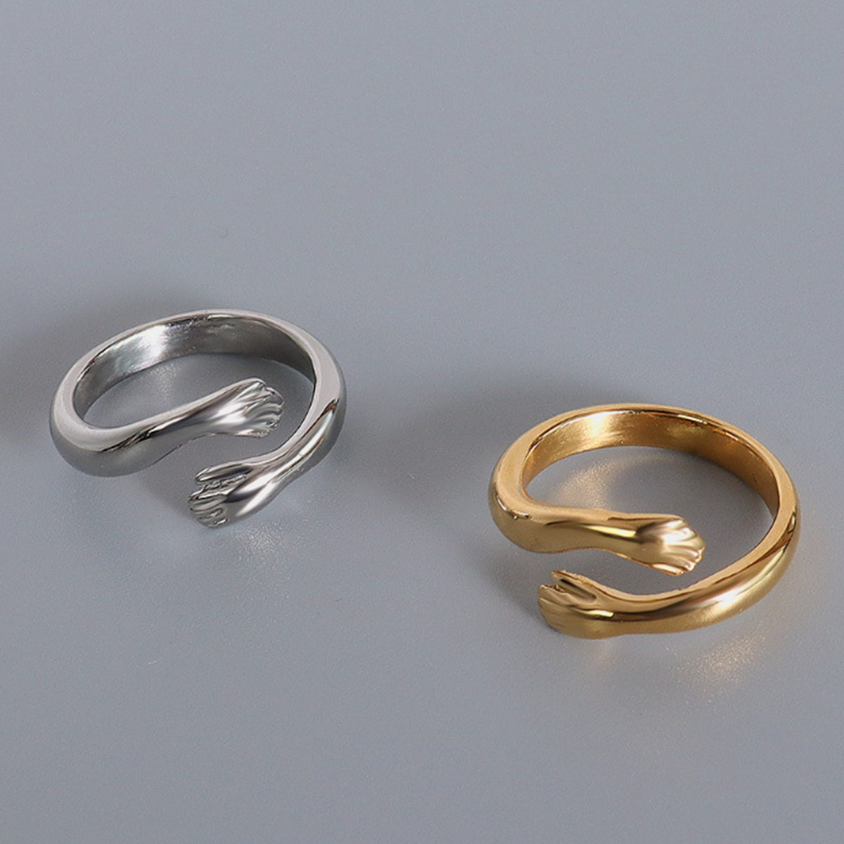 Titanium Steel Hug Bypass Ring f7d64f7f-5263-4a87-845b-46e120d2e585-Max Trendsi