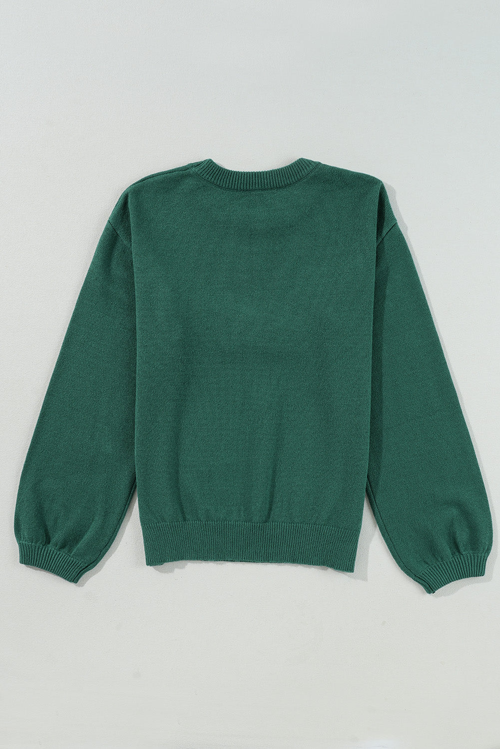 Blackish Green Pearl Beaded Merry Casual Sweater f800b52d8dd35f49 Glownestbest
