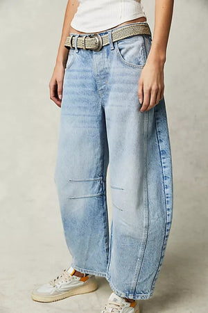 Wide Leg Jeans with Pockets f858c628-3b62-4c59-bce5-61dfe2e63149-Max Trendsi