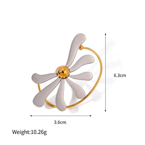 18K gold exquisite noble flower/daisy design light luxury style necklace bracelet ring earrings set Style C-Bracelet-33 f8ca665a-67cb-4d5a-8bc9-3a65c22c6afb Glownestbest