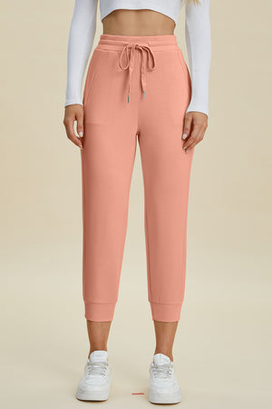 Basic Bae Full Size Air Scuba Drawstring High Waist Cropped Pants Coral f8dd1eae-38ba-4892-be85-bd557f3561e9-Max Trendsi