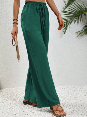 Wide Leg Drawstring Pants f9863152-3eb9-446d-8383-252a4005d823-Max Trendsi