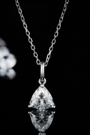 1 Carat Moissanite Pendant 925 Sterling Silver Necklace Silver One Size fa30da6479004adaa26697ae72fa4739-Max Trendsi
