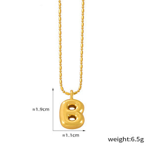 18K gold simple and elegant 26 letters design light luxury style necklace faa9ec01-b6e5-42e5-9f45-ae1a3526431f Artshiney