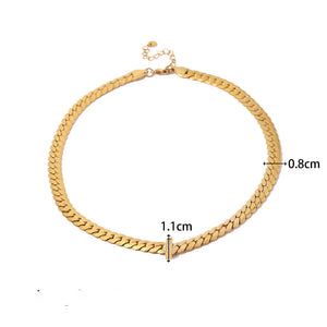 18K Gold Thick Chain Design Simple Hip Hop Style Necklace fac635b6-318b-43d9-9ee8-f759496ec03d Artshiney