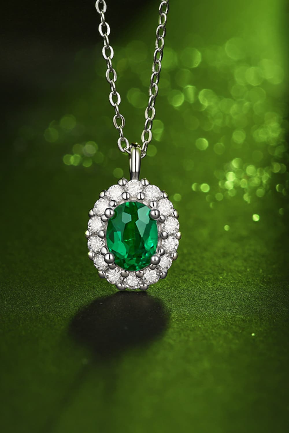 1.5 Carat Lab-Grown Emerald 925 Sterling Silver Necklace Green One Size fafda40856b74f71936b0b61c8e35749-Max Trendsi