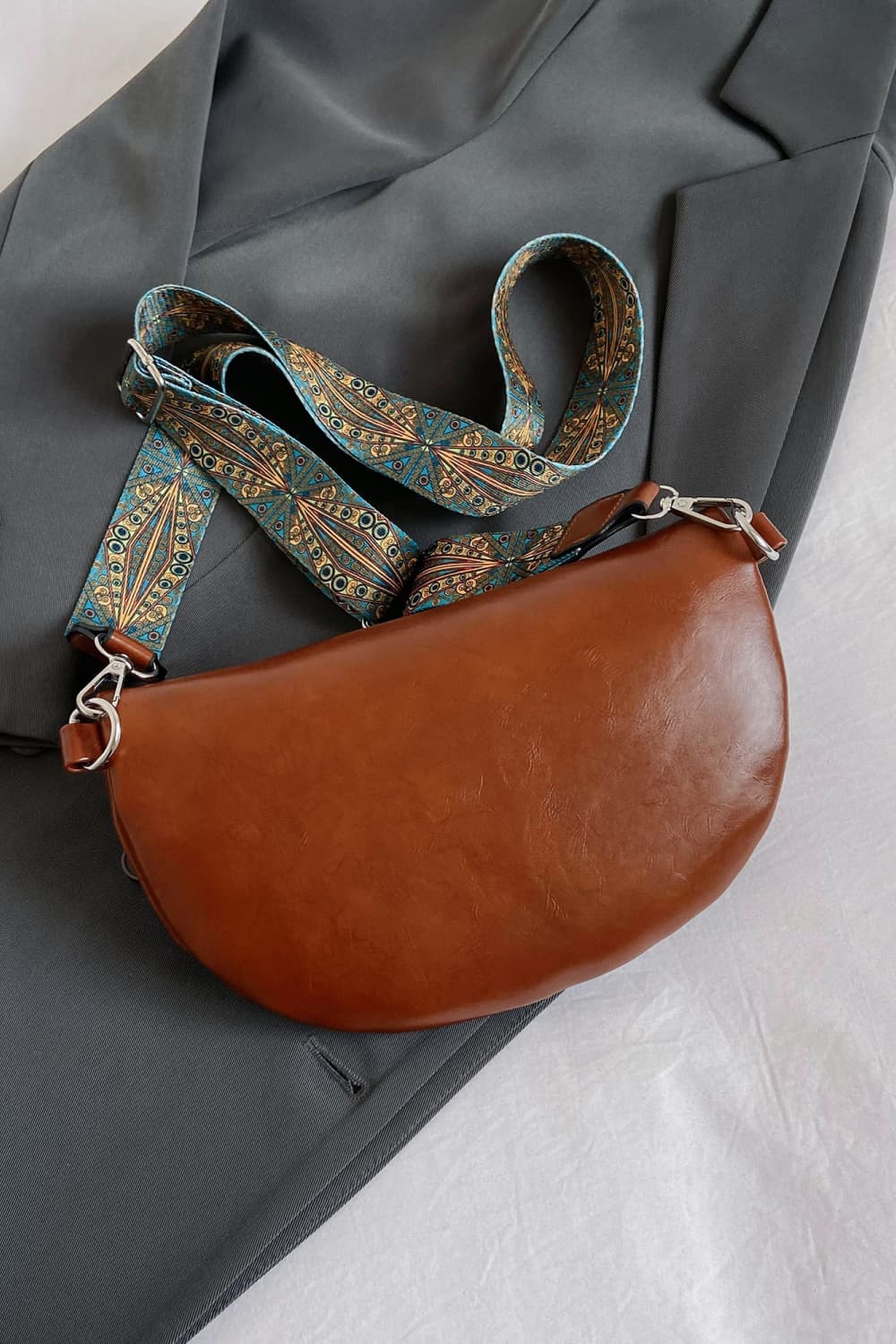 PU Leather Sling Bag fb42937818d54ab6a6d29b40137ea004-Max Trendsi