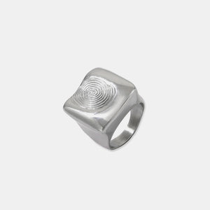 Titanium Steel Fingerprint Signet Ring fb8b39a2-f715-47d5-b5e4-f0cb80569d15-Max Trendsi