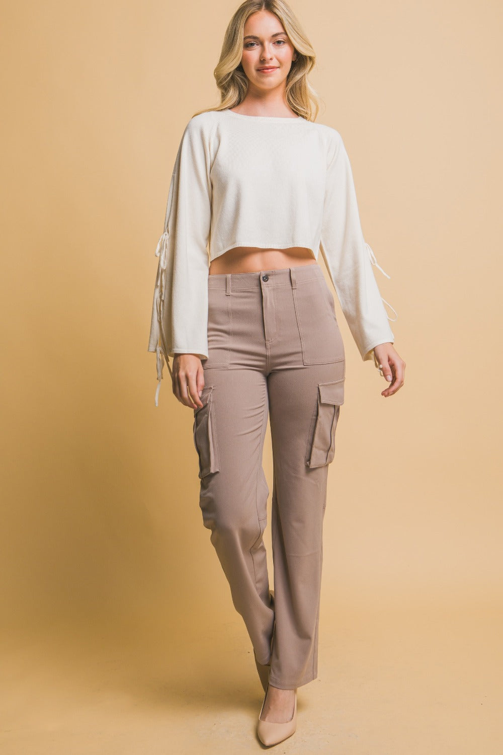 Love Tree High Rise Cargo Pants with Pockets fbdf5ba4-0e01-4ee3-8fdb-6843677cd6e7-Max Trendsi