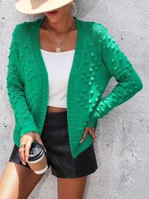 Glownestbest® | Open Front Long Sleeve Cardigan fc817416beac4a13810a7a35f8b296d9-Max Glownestbest