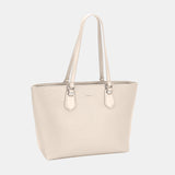 David Jones PU Leather Tote Bag Creamy White One Size fcae47db-28d3-48b3-8f94-611a9542dfba-Max Trendsi