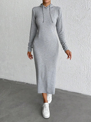 Drawstring Long Sleeve Hooded Midi Dress Gray fcd00c39-a54d-46f9-bf71-fe14303adb48-Max Glownestbest
