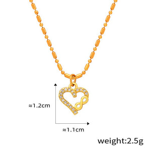 18K gold noble personality wings/hollow heart/arrow through the heart/umbrella/moon design light luxury style necklace Hollow heart fd23a8cb-8388-4d0a-a9d9-1ef5e418bc47 Artshiney