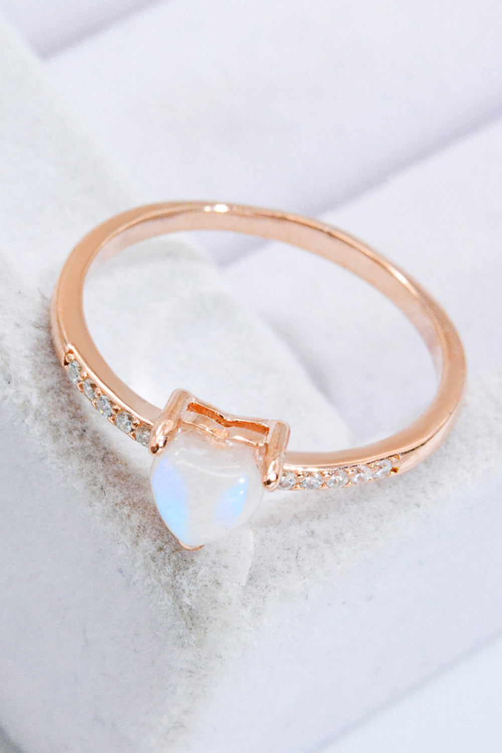 Natural Moonstone Heart 18K Rose Gold-Plated Ring fd3df17a51dc48f3a6168db9e178eac0-Max Trendsi