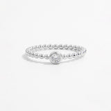 Zircon 925 Sterling Silver Bead Ring Silver fda852a4-9867-498c-b517-f9126eb9c529-Max Trendsi