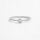 Zircon 925 Sterling Silver Bead Ring Silver fda852a4-9867-498c-b517-f9126eb9c529-Max Trendsi