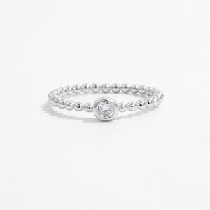 Zircon 925 Sterling Silver Bead Ring Silver fda852a4-9867-498c-b517-f9126eb9c529-Max Trendsi
