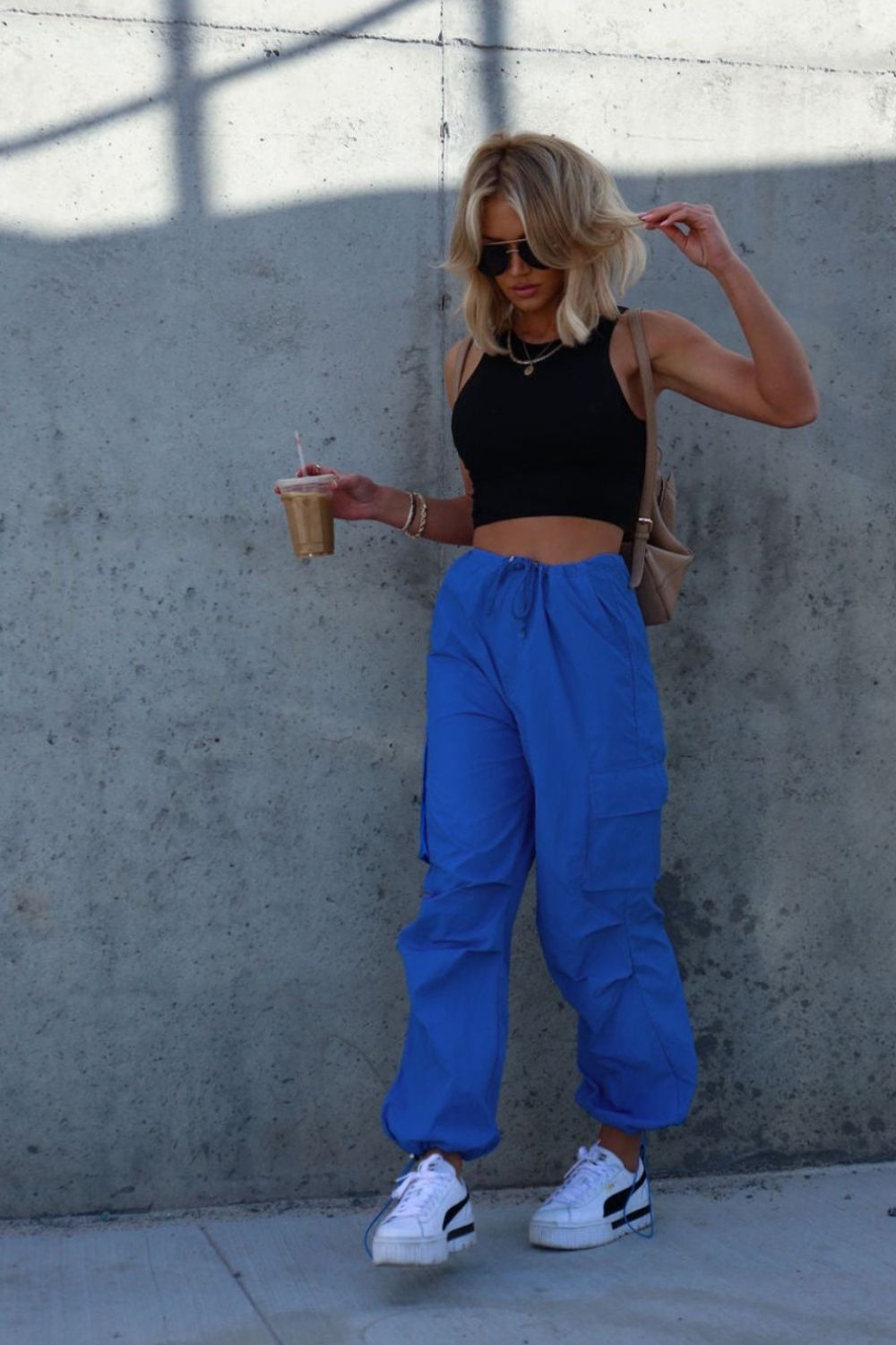 Drawstring Straight Pants with Pockets fdfb4488256e45dfa7eb6c420cf47386-Max Trendsi