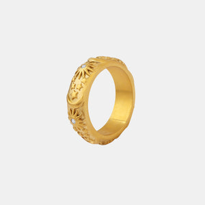 Titanium Steel Inlaid Zircon Embossed Ring fe069dff-1e27-402d-b599-310176aa81f1-Max Trendsi