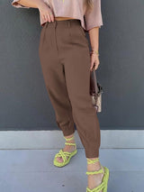 High Waist Cropped Pants Mocha fed2daca-f2c1-4a73-8845-50dffb45457f-Max Trendsi